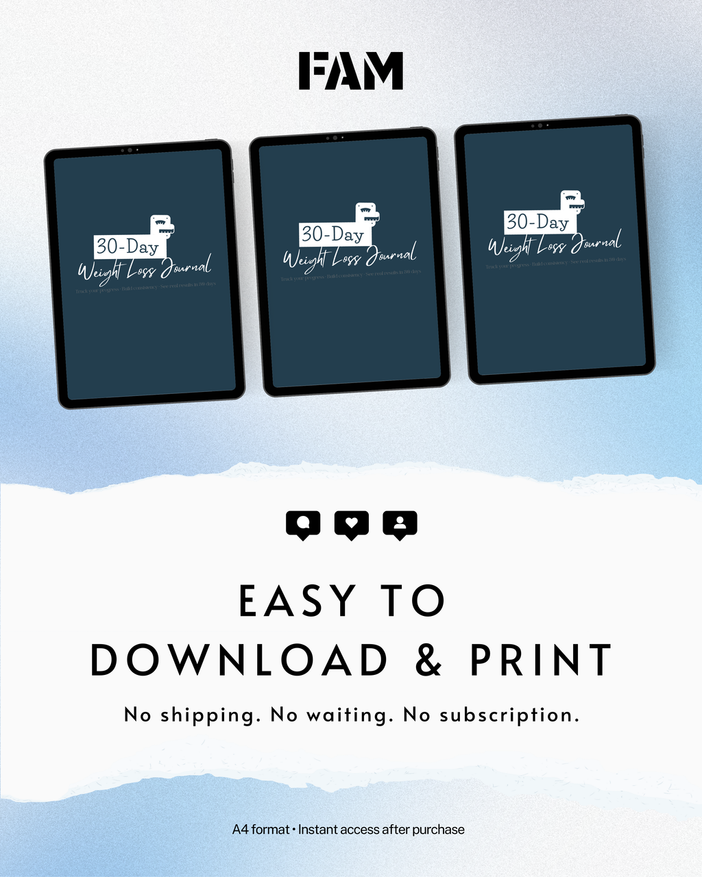 30-Day Weight Loss Journal – Stay Consistent. See Real Results 🔥📆